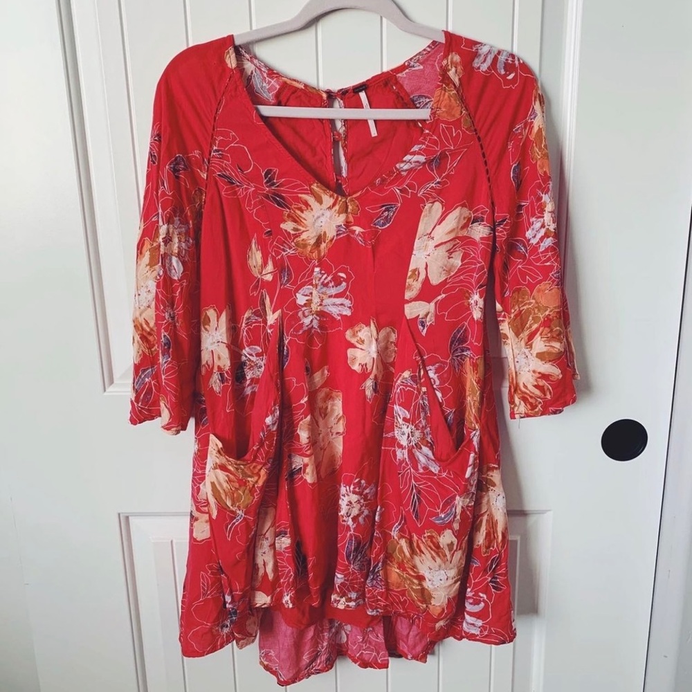 Free People flower patterned tunic